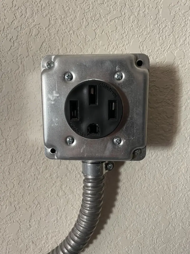 NEMA 14-50 outlet installed for Electrical Panel Upgrade in Concord